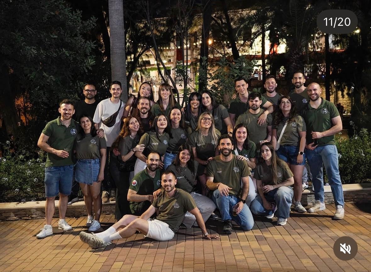 La peña al completo en las fiestas de Archena